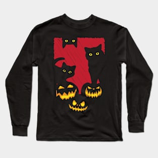 Halloween cats Long Sleeve T-Shirt